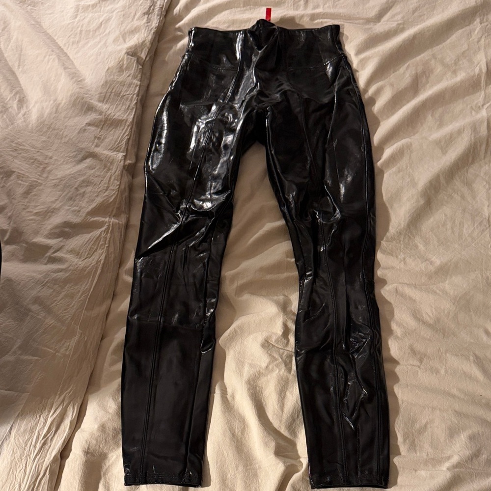 Black Patent Leather Leggings